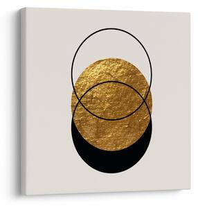 Obraz - Abstrakce zlatá a bílá N⁰2 (30x30 cm)
