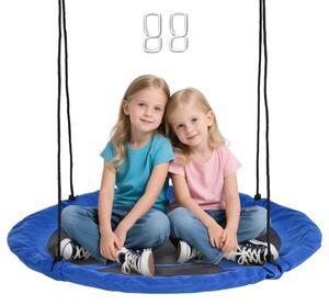 Houpací hnízdo Outsunny Ø110 cm, zavěšená houpačka do 100 kg, nastavitelné dětské hnízdo pro děti ve věku 3-12 let, modrá | Aosom
