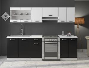 Moderní kuchyně 240/240 cm TAO 2 - černá / bílá