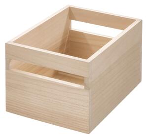 Úložný box ze dřeva paulownia iDesign Eco Handled, 19 x 25,4 cm