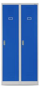 Kovová šatní skříň Kacper 80x180: šedo- modrá (529)