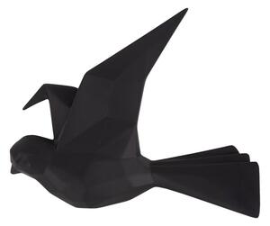Černý nástěnný věšák ve tvaru ptáčka PT LIVING, šířka 19 cm