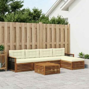Venkovní pohovková souprava 6 ks Přirozená a Krémová 3383263