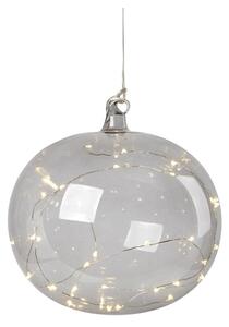 Šedá vánoční závěsná světelná dekorace Markslöjd Lina, ø 18 cm