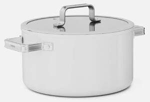 Fabini Kastrol Meda 5.0 Standard, ø 24 cm (5,4 l) - Nepřilnavý kastrol s keramickým povrchem s poklicí, krémový