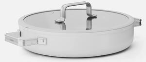 Fabini Servírovací tegame pánev Meda 5.0 Standard, ø 28 cm - Nepřilnavá pánev s keramickým povrchem s poklicí, krémová