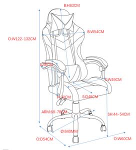 Kancelářská židle RACING 2021 Šedo/černá