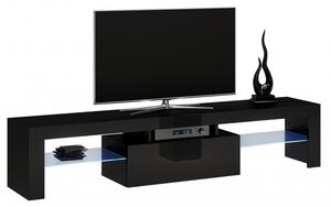 RTV stolek DOVES 160 černá lesk (160 x 45) cm