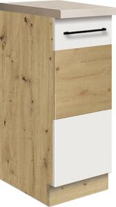 Dolní kuchyňská skříňka Infinity 26D + cargo koš Barevné provedení: Infinity - gray mat, artisan, Zvolte korpus: Borovice andersen