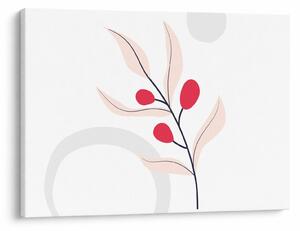 Obraz - Růžová florální abstrakce N⁰3 (70x50 cm)