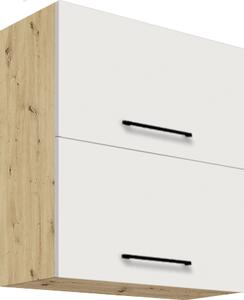 Horní vysoká výklopní kuchyňská skříňka Infinity 47G-60 Barevné provedení: Infinity - gray mat, artisan, Zvolte kování: Basic GTV, Zvolte korpus: Dub sonoma