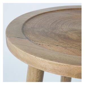 Odkládací stolek z mangového dřeva Zuiver Dendron, ⌀ 43 cm
