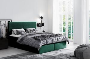 Hotelová jednolůžková postel 120x200 ROSENDO - zelená + topper ZDARMA