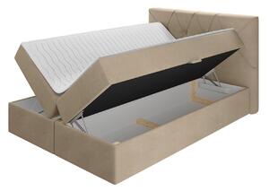 Americká jednolůžková postel 120x200 LITZY 1 - khaki + topper ZDARMA