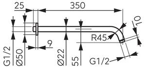 Ferro sprchové rameno chrom RN350