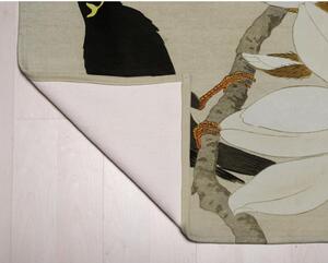 Zeleno-béžový koberec běhoun 135x55 cm Bird - Velvet Atelier