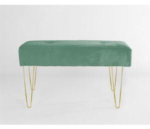 Zelená sametová lavice Sage - Velvet Atelier