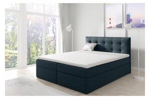 Boxspringová manželská postel 140x200 TOMASA 1 - modrá 1 + topper ZDARMA
