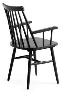 Černá jídelní židle ze dřeva kaučukovníku Kave Home Kristie