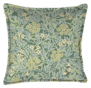 Zelený dekorativní polštář Velvet Atelier Liberty Flower, 45 x 45 cm
