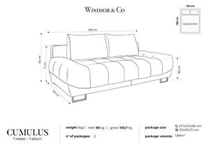 Béžová třímístná rozkládací pohovka Windsor & Co Sofas Cumulus