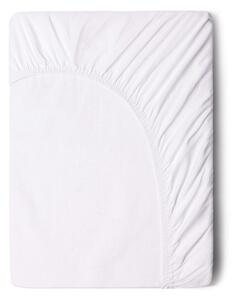 Bílé bavlněné elastické prostěradlo Good Morning, 160 x 200 cm
