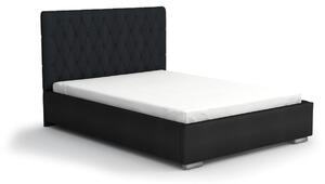 - Designová manželská postel 180x200 SIRENA - černá / černá