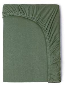 Dětské zelené bavlněné elastické prostěradlo Good Morning, 60 x 120 cm