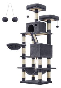 SONGMICS Kočičí škrabadlo Climbery 168 cm tmavě šedé