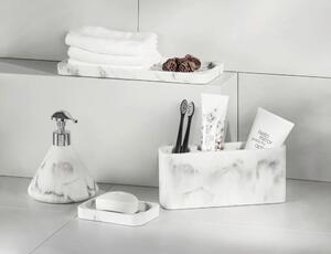 Bílo-šedý tác do koupelny Wenko Desio