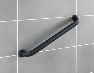 Černé bezpečnostní madlo do sprchy Wenko Secura, výška 67,5 cm