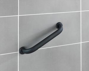 Černé bezpečnostní madlo do sprchy Wenko Secura, výška 47,5 cm