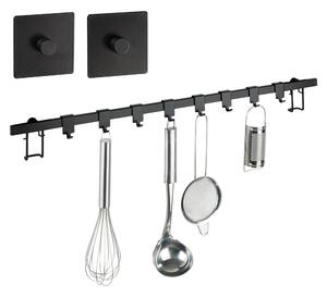 Černý věšák do kuchyně Wenko Turbo-Loc® Gala, délka 60 cm