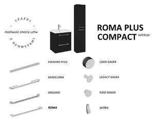 Elita Roma Plus Compact umyvadlo se skříňkou a madly 81.7 cm černá 168520