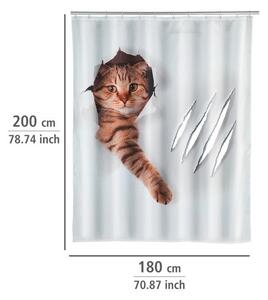 Wenko Cute Cat sprchový závěs 200x180 cm bílá 23189100