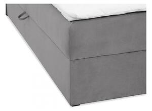Boxpringová postel 140x200 CARMELA - šedá + topper ZDARMA