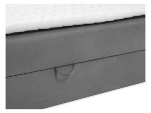 Boxpringová postel 140x200 CARMELA - šedá + topper ZDARMA