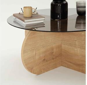Designový konferenční stolek Jameela II 75 cm vzor safírový dub