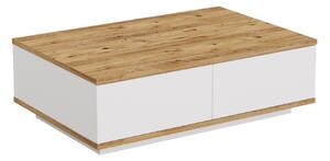 Designový konferenční stolek Quintus 90 cm borovice/bílý
