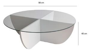 Designový konferenční stolek Balesego 90 cm bílý