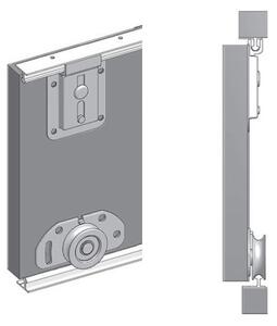 Šatní zrcadlová skříň ADELA - 120 cm, bílá / dub sonoma