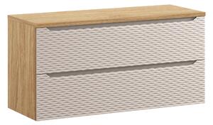 Comad Koupelnová skříňka pod deskové umyvadlo set Ocean Beige 120 béžová/dub olejovaný