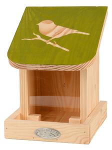 Krmítko pro ptáky z masivní borovice Esschert Design Diapozitiv, délka 17 cm