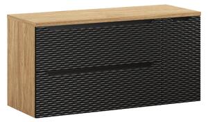 Comad Koupelnová skříňka pod deskové umyvadlo set Ocean Black II. 120 černá/dub olejovaný