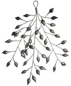Lene Bjerre Závěsná dekorace Misella Mistletoe Antique Silver - 30 cm LB239