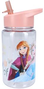 Dívčí plastová láhev na pití Ledové království - Frozen - s integrovaným brčkem