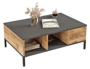 Designový konferenční stolek Palesa 90 cm borovice/antracitový