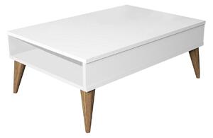 Designový konferenční stolek Zenda 90 cm bílý
