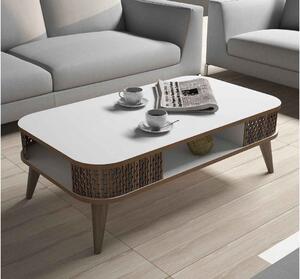 Designový konferenční stolek Baina 105 cm bílý