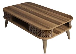 Designový konferenční stolek Baina 105 cm vzor ořech